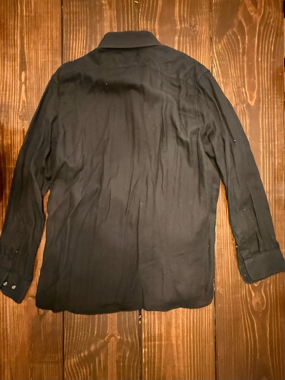 Banana Republic Black Long-Sleeve Button-Up Dress Shirt